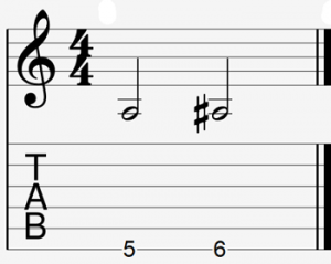 Guitar interval example 1